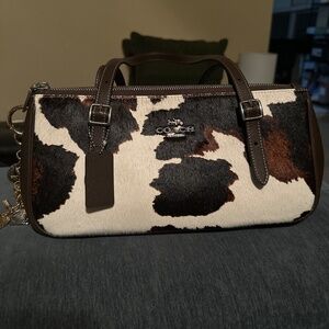 Asher Shoulder Bag With Cow Print